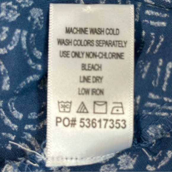 WOMAN WITHIN Blue White Pattern 3/4 Sleeve Size 22/24 1X - Picture 6 of 10